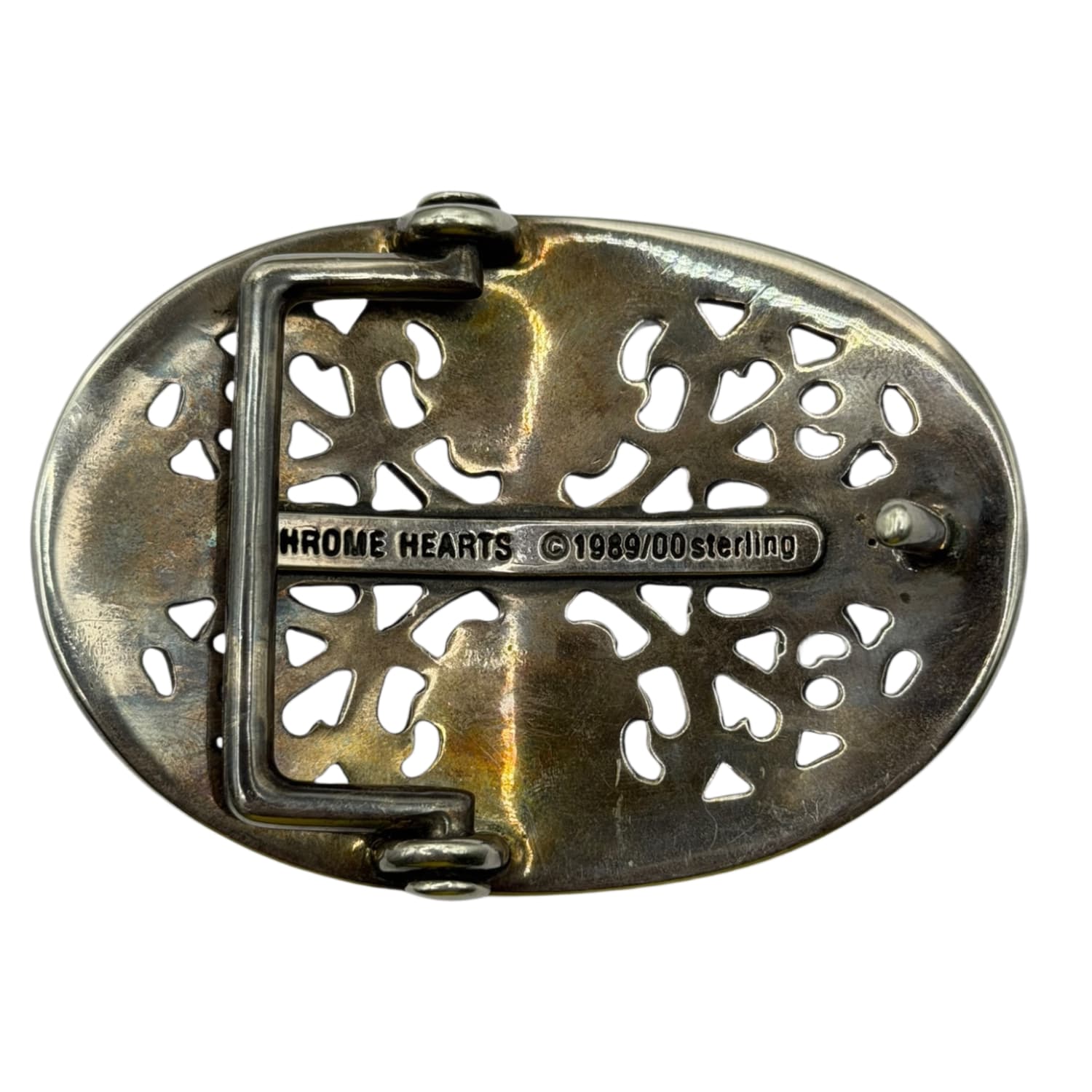 Chrome Hearts Silver Oval Belt Buckle