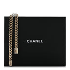 Chain Link Crystal CC Dog Tag Charm Necklace Gold