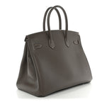 Epsom Candy Birkin 35 Etain Bleu Thalassa