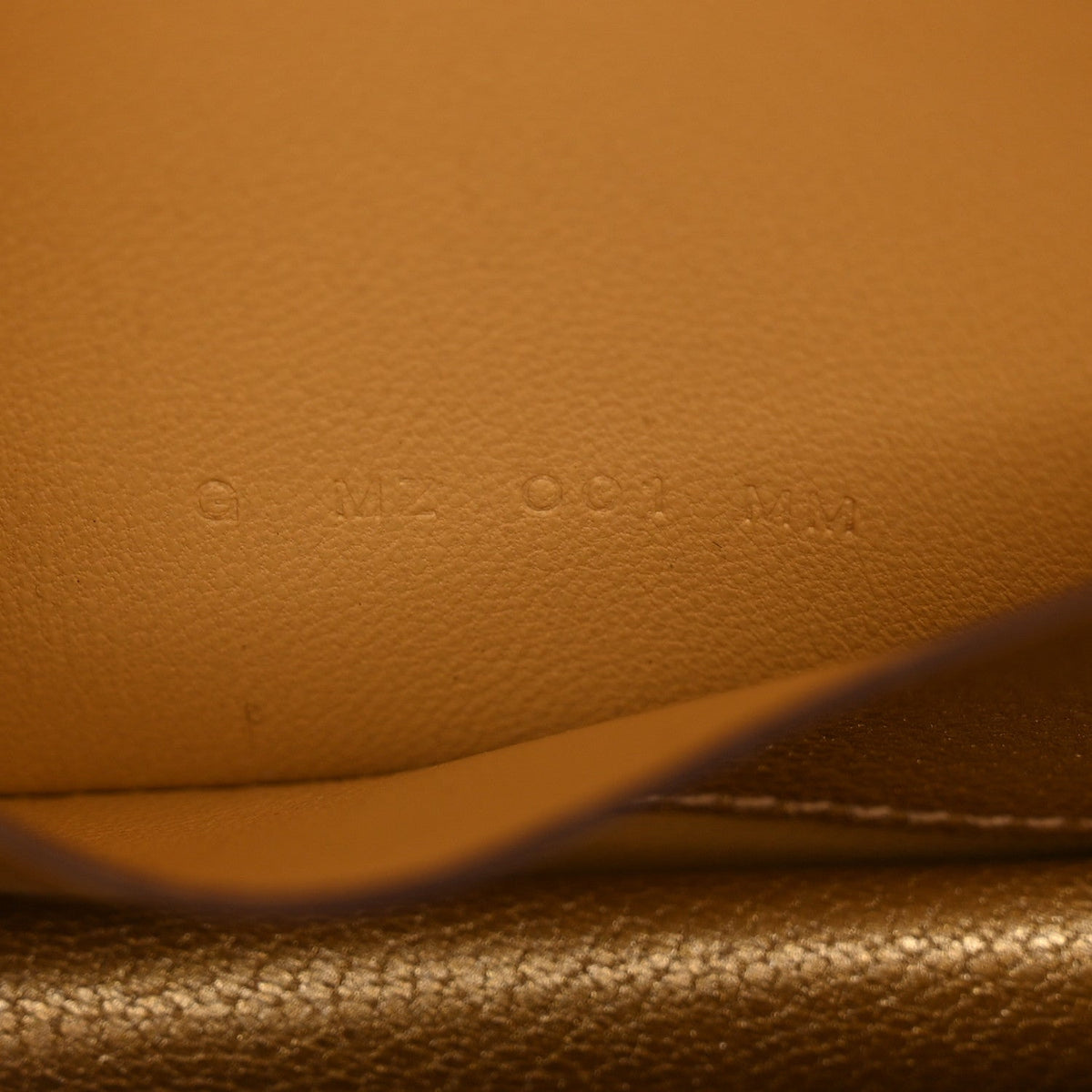 Metallic Chevre Chamkilight Constance Slim Wallet Dore