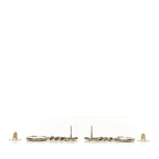 Metal Crystal Textured CC Star Drop Earrings Gold