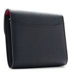 Epsom Verso Constance Short Wallet Bleu Indigo Rose Pourpre
