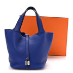 Taurillon Clemence Picotin Lock 18 PM Bleu Electrique