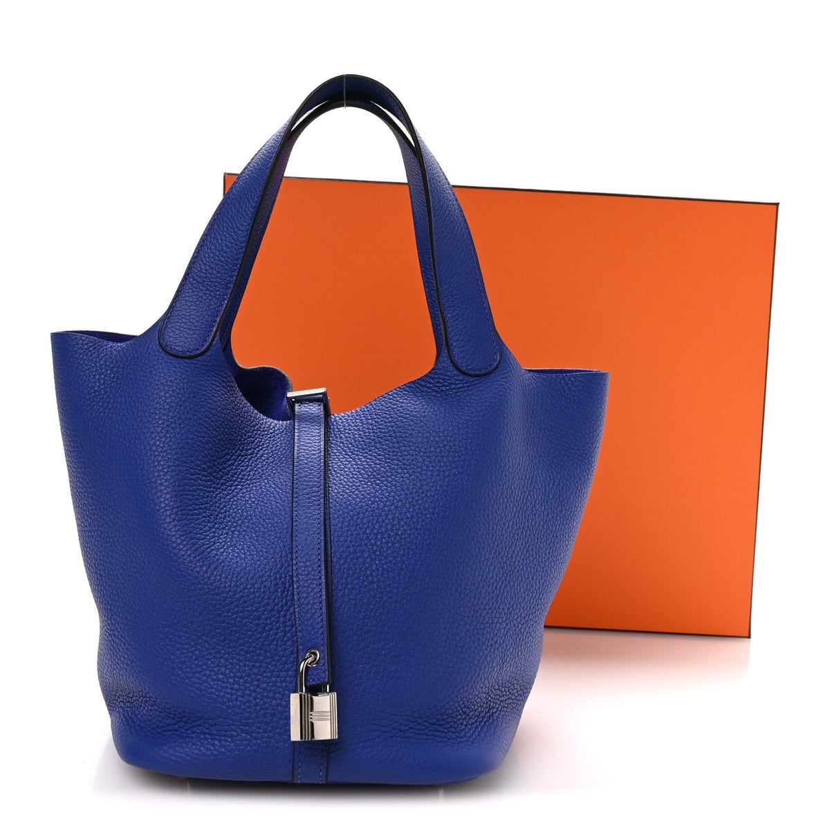 Taurillon Clemence Picotin Lock 18 PM Bleu Electrique