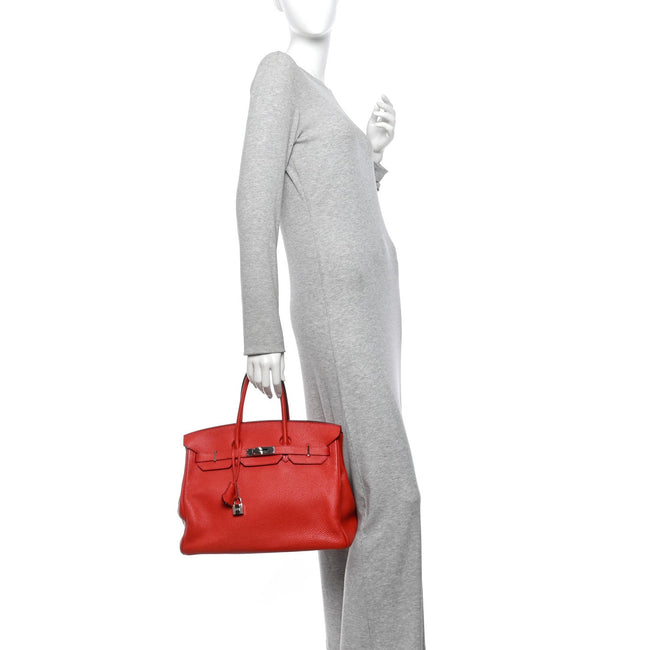 Togo BIRKIN 35 Rouge Casaque Main Image