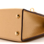 Metallic Chevre Chamkilight Mini Kelly Sellier 20 Dore