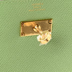 Epsom Verso Kelly Wallet To Go  Vert Criquet Bleu Brume