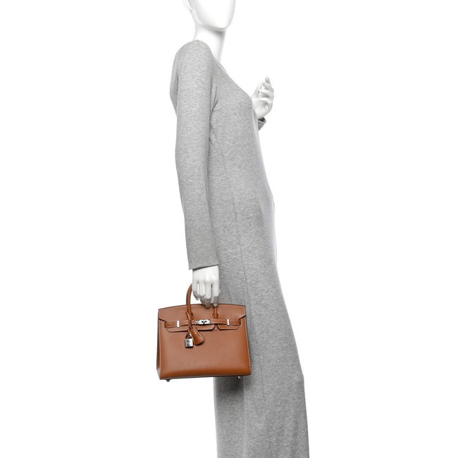 Madame Calfskin Birkin Sellier 25 Gold Main Image