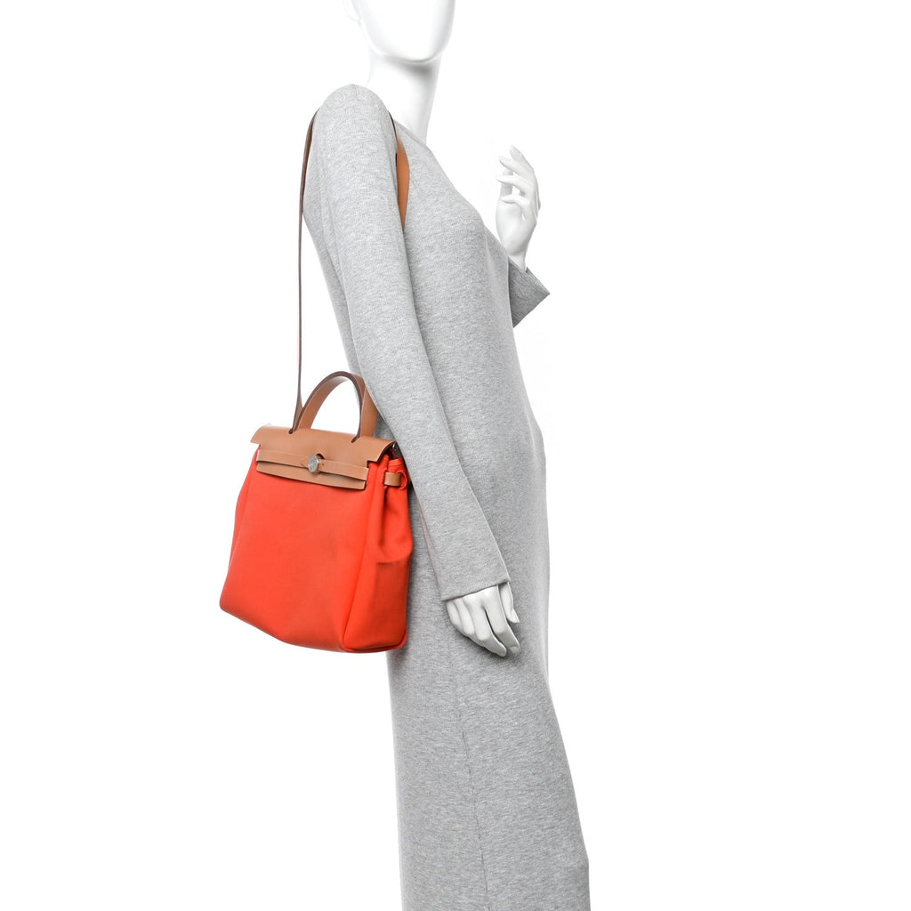 Vache Hunter Toile Herbag Zip 31 PM Capucine Fauve