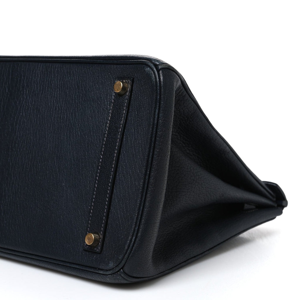 Chevre De Coromandel Birkin 35 Black