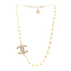 Pearl CC 100th Anniversary Necklace Light Gold