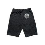 Chrome Hearts Cemetery Cross Sweat Shorts Black