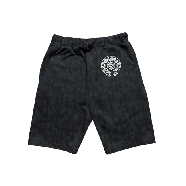 Chrome Hearts Cemetery Cross Sweat Shorts Black Hover Image