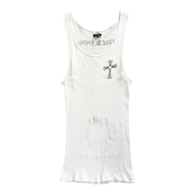 Chrome Hearts Vintage Los Angeles Exclusive Fuck You Tank Top White Main Image