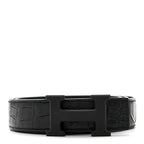 Matte Porosus Crocodile Monochrome 24mm Mini Constance H Belt 105 42 Black