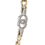 Crystal CC Chain Links Choker Necklace Gold