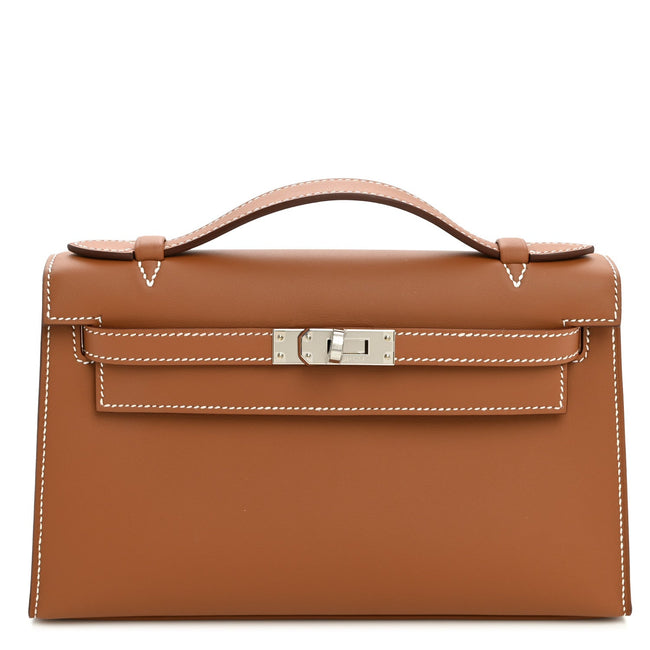 Swift Kelly Pochette Clutch Gold Hover Image