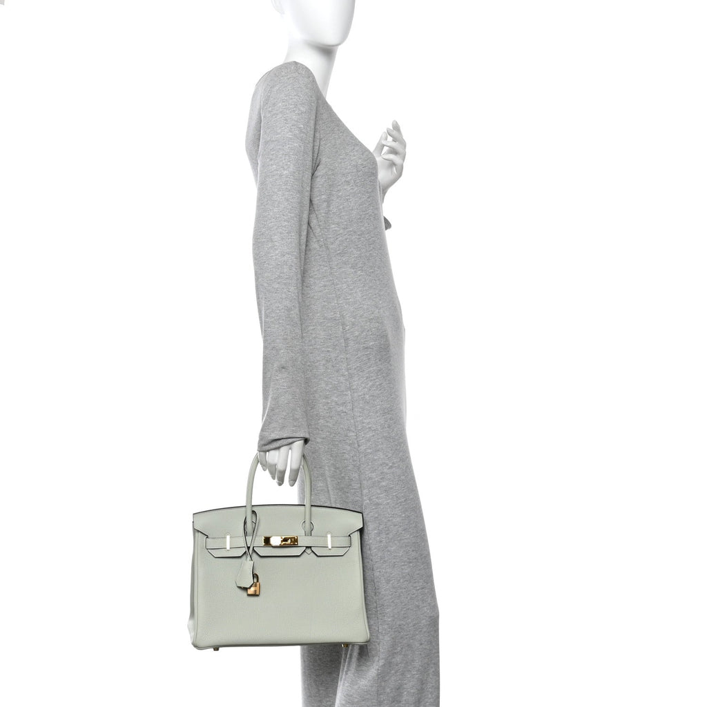 Togo Birkin 30 Gris Neve