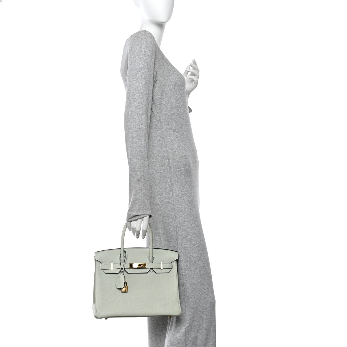 Togo Birkin 30 Gris Neve