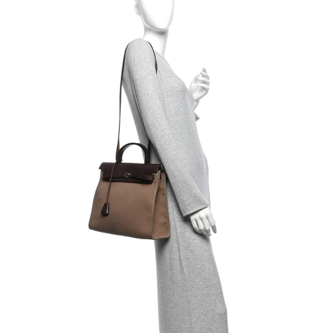 Vache Hunter Toile Herbag Zip 31 PM Etoupe Ebene Main Image