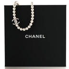 Pearl Resin CC Choker Necklace Pearly White Silver