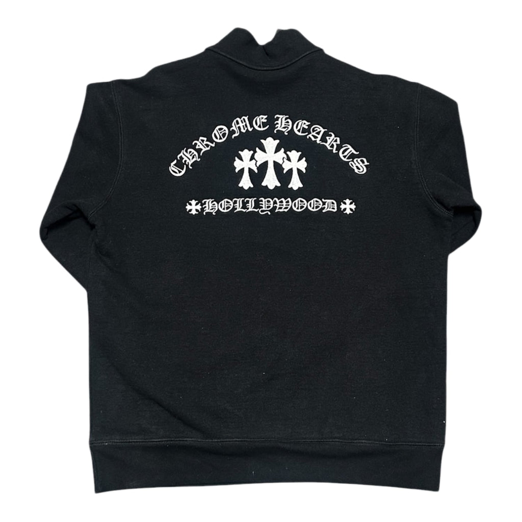 Chrome Hearts King Taco Embroidered Quarter Zip Black