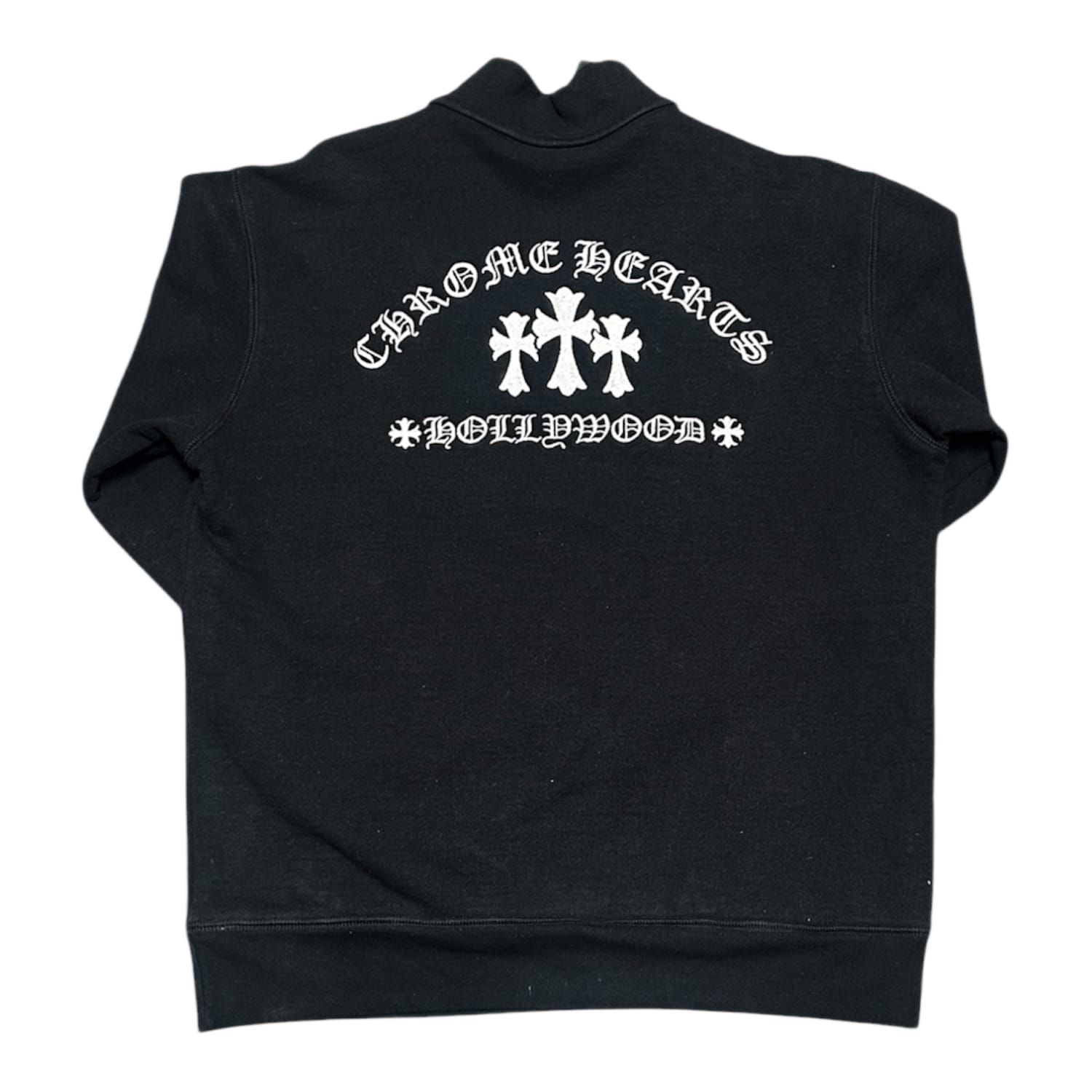 Chrome Hearts King Taco Embroidered Quarter Zip Black