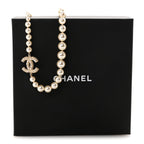 Pearl CC 100th Anniversary Necklace Light Gold