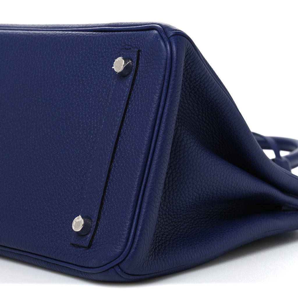 Togo Swift Officier Birkin 30 Bleu Encre Rouge H