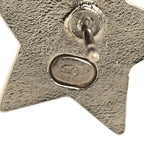 Crystal Star CC Stud Earrings Silver