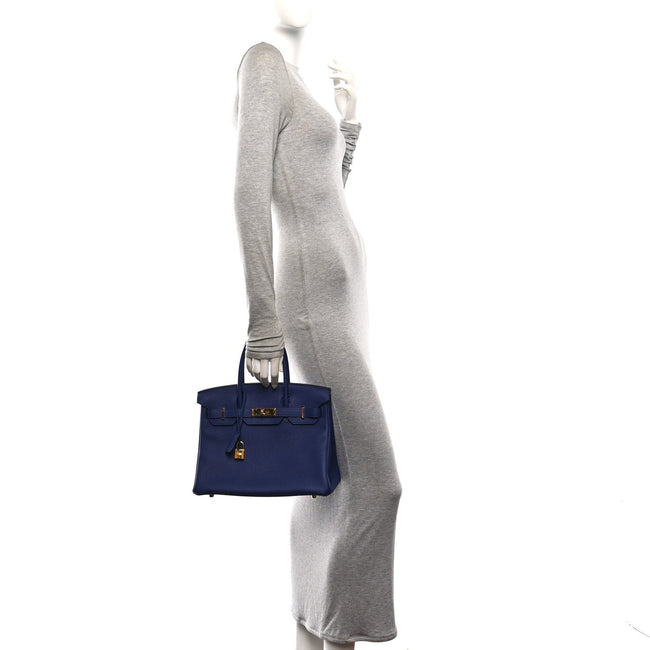 Togo Birkin 30 Bleu Encre Main Image