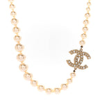 Pearl CC 100th Anniversary Necklace Light Gold