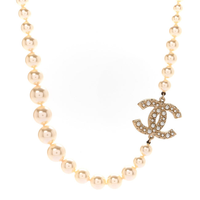 Pearl CC 100th Anniversary Necklace Light Gold Hover Image