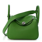 Taurillon Clemence Mini Lindy 20 Vert Yucca