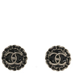 CC Chain Round Earrings Ruthenium Black Ruthenium Black