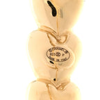 Crystal CC Heart Link Bracelet M Gold