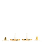 Metal Crystal CC Earrings Gold
