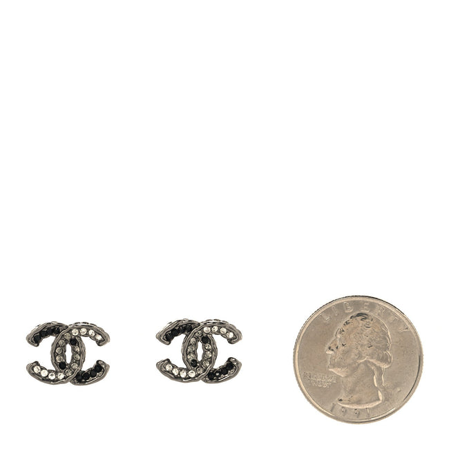 Ruthenium Crystal CC Earrings Black Main Image