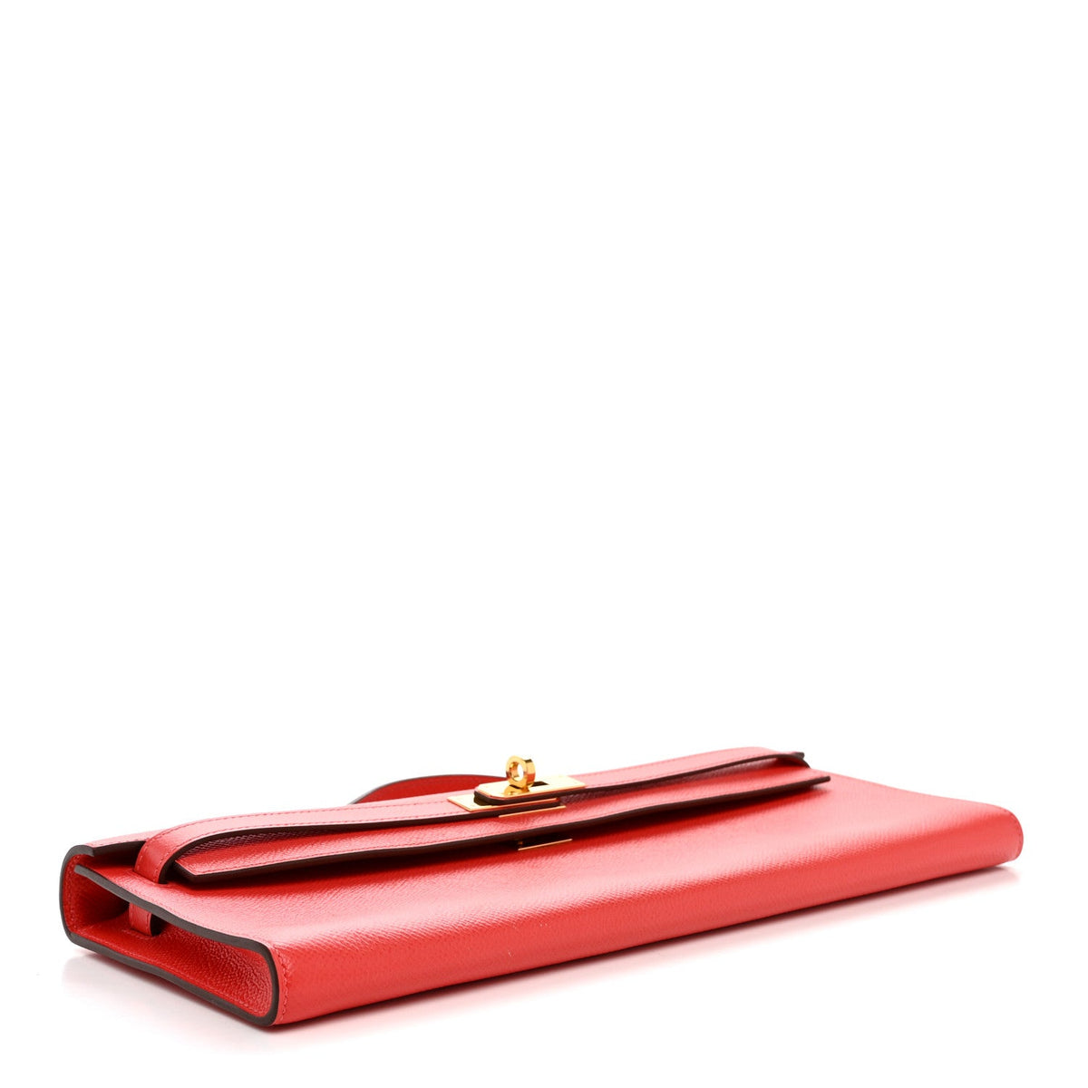 Epsom Kelly Cut Clutch Pochette Rose Jaipur