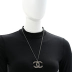 Ruthenium Twisted Camellia CC Pendant Necklace