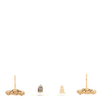 Pearl Crystal CC Heart Earrings Gold Multicolor