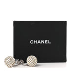 Crystal CC Ball Drop Earrings Silver
