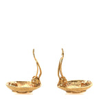 Round CC Clip On Earrings Gold