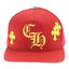Chrome Hearts Cross Patch Hat Red Yellow