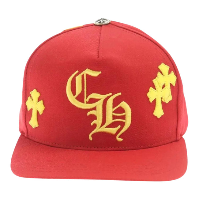 Chrome Hearts Cross Patch Hat Red Yellow Hover Image