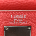 Taurillon Clemence Shoulder Kelly 42 Bougainvillea