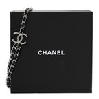 Metal Patent CC Double Chain Choker Black Silver