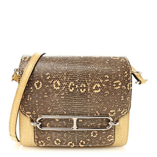 Matte Alligator Lizard Mini Sac Roulis Ombre Vanille Hover Image