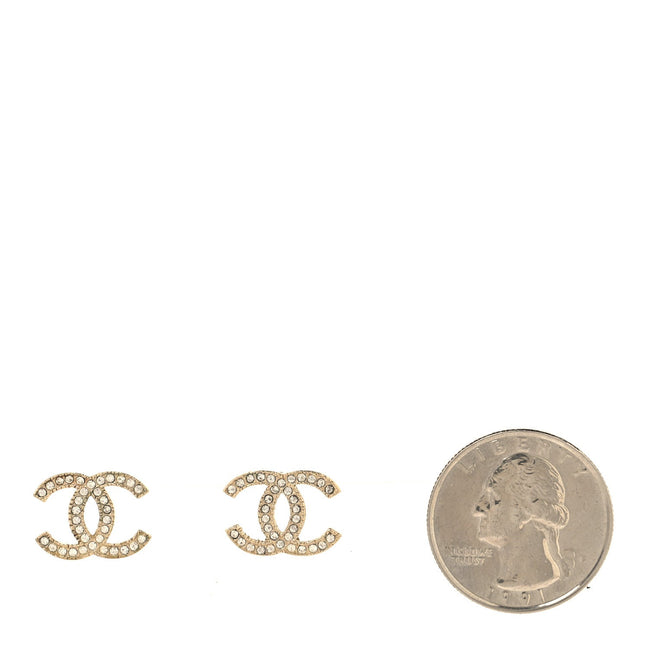 Crystal CC Earrings Gold Main Image