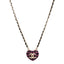 Tweed Lambskin CC Heart Locket Necklace  Gold Black Pink